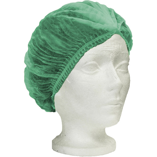 Bonnet bouffant pliss&eacute; Ronco Care, Polypropyl&egrave;ne, 21", Vert Pathway Supply LP