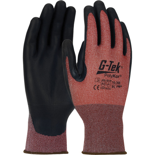 Gants r&eacute;sistants aux coupures G-Tek PolyKor X7 Neuroma, Taille Petit, Calibre 18, Rev&ecirc;tement Polyur&eacute;thane, Enveloppe en Poly&eacute;thyl&egrave;ne, ASTM ANSI niveau A3/EN 388 niveau C Pathway Supply LP