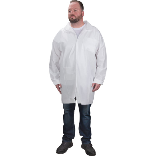 Protective Lab Coat, Microporous, White, Small Pathway Supply LP