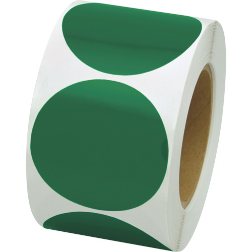 Coloured Marking Dots, Circle, 3" L x 3" W, Green, Vinyl Pathway Supply LP