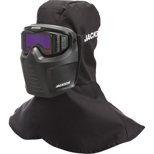 Rebel ADF Welding Mask, 3.5" L x 1.3" W View Area, 3/5-12 Shade Range, Black Pathway Supply LP