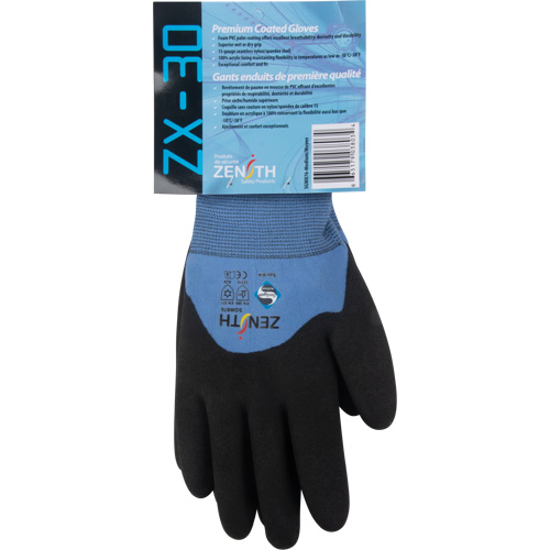 ZX-30° Premium Coated Gloves, Medium, Foam PVC Coating, 15 Gauge, Nylon Shell Pathway Supply LP