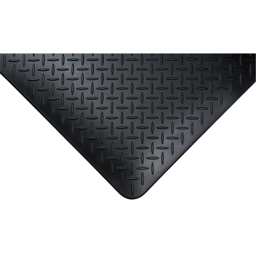 Anti-Fatigue Matting, Diamond, 1-2/3' x 3-1/4' x 3/4", Black, Polyurethane Pathway Supply LP