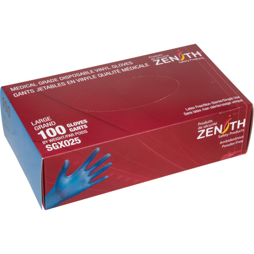 Medical-Grade Disposable Gloves, Small, Vinyl, 4.5-mil, Powder-Free, Blue, Class 2 Pathway Supply LP