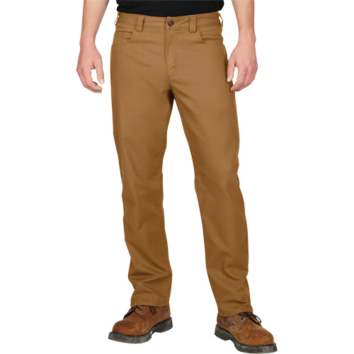 Pantalon de travail flexible et robuste, Poly-coton/Spandex, Khaki, Taille 32, Entrejambe 32 Pathway Supply LP