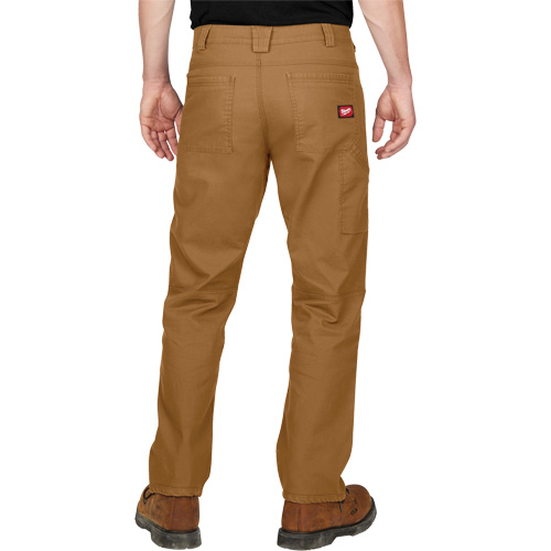Pantalon de travail flexible et robuste, Poly-coton/Spandex, Khaki, Taille 32, Entrejambe 32 Pathway Supply LP