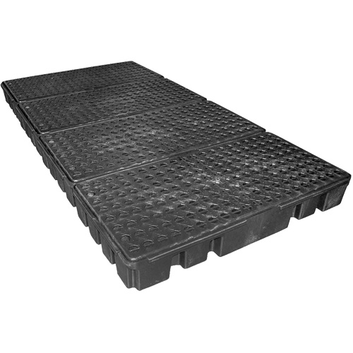 Black Diamond Low Profile Spill Pallet, 102 US gal. Spill Capacity, 96" x 49" x 6.5" Pathway Supply LP