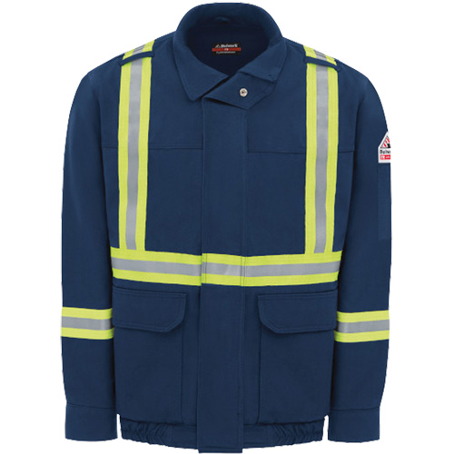 Blouson aviateur doubl&eacute; pour hommes avec garniture r&eacute;fl&eacute;chissante, Petit, Bleu marin, 29 cal/cm² Pathway Supply LP