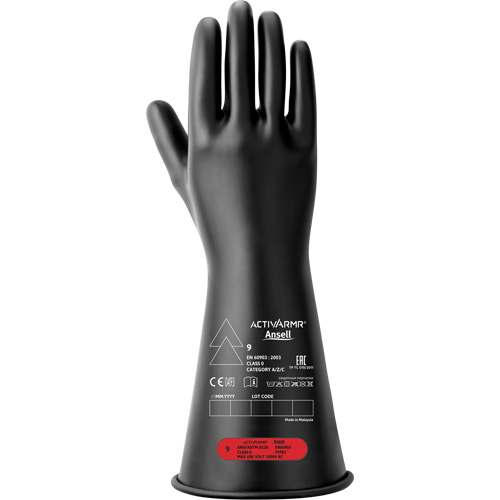 Electrical Insulating Gloves, ASTM Class 0, Size 10, 11" L Pathway Supply LP