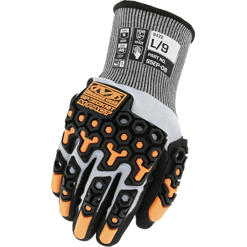 SpeedKnit M-Pact&reg; Cut-Resistant Impact Gloves, Size 7/Small, 18 Gauge, Nitrile Coated, HPPE/Tungsten Shell, ASTM ANSI Level A5/EN 388 Level E Pathway Supply LP