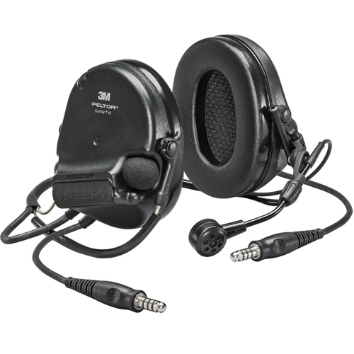 Casque VI NIB avec deux fils de sortie Peltor ComTac, Style Cordon cervical, 22 dB Pathway Supply LP