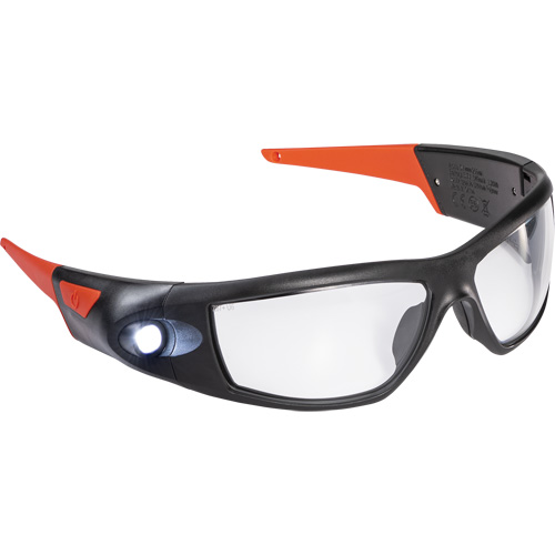 Lunettes de s&eacute;curit&eacute; &agrave; faisceau d'inspection rechargeable SPG500, Lentille Transparent, ANSI Z87+ Pathway Supply LP