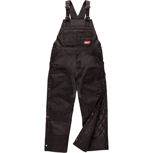 GridIron Short Length Zip-To-Thigh Bib Overall, Men's, 2X-Large, Black Pathway Supply LP