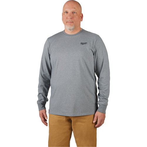 Hybrid Work Tee Shirt, Men's, Small, Grey Pathway Supply LP