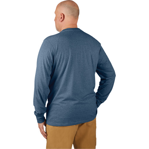 Hybrid Work Tee Shirt, Men's, Small, Blue Pathway Supply LP