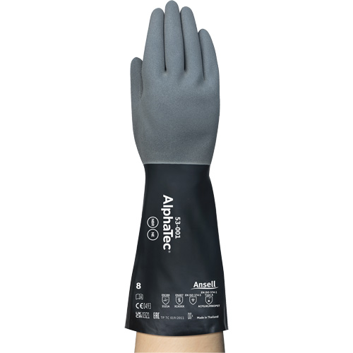 Gants r&eacute;sistants aux produits chimiques AlphaTec, Taille 7, 13" lo, N&eacute;opr&egrave;ne/Nitrile, Doublure en Nylon, 17 mils Pathway Supply LP