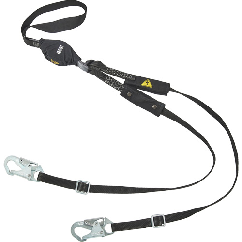 V-Series Utility Energy Absorbing Lanyard, 6', Snap Hook Center, Snap Hook Leg Ends, Nylon Pathway Supply LP
