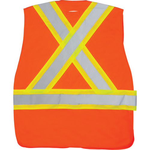 CSA-Compliant High-Visibility Surveyor Vest, High Visibility Orange, Medium, Polyester Pathway Supply LP