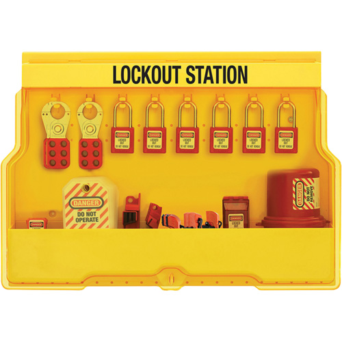 Premier Electrical Lockout Station, Thermoplastic Padlocks, 16 Padlock Capacity, Padlocks Included Pathway Supply LP