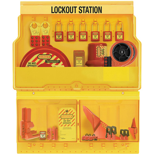 Premier Valve & Electrical Deluxe Lockout Station, Thermoplastic Padlocks, 32 Padlock Capacity, Padlocks Included Pathway Supply LP
