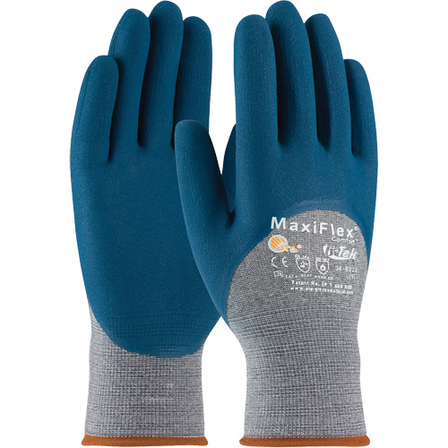 ATG MaxiFlex&reg; Comfort Seamless Knit Gloves, Large, Nitrile Coating, 15 Gauge, Nylon Shell Pathway Supply LP