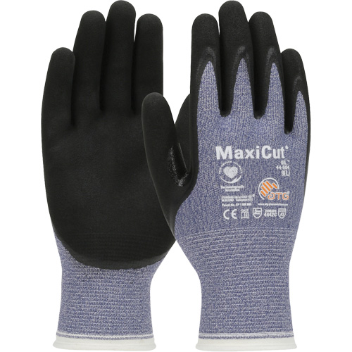 Gants r&eacute;sistants aux coupures dans un milieu de travail huileux ATG MaxiCut, Taille Grand, Calibre 15, Rev&ecirc;tement Nitrile, Enveloppe en Fil technique, ASTM ANSI niveau A3/EN 388 niveau 4/EN 388 niveau C Pathway Supply LP