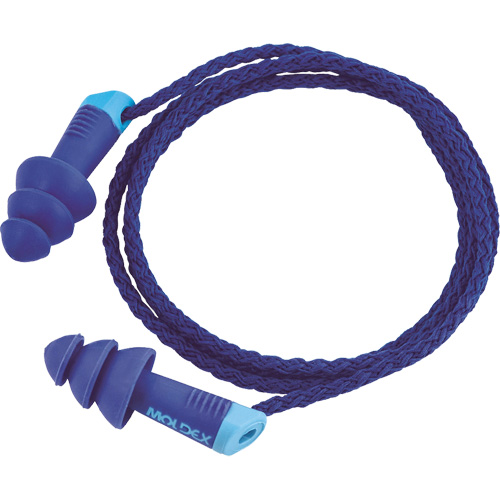 Alphas Metal Detectable Reusable Earplugs, Corded, One-Size, Bulk - Polybag, 27 NRR dB Pathway Supply LP