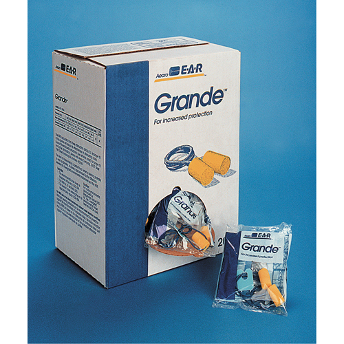 Bouchons d'oreilles classiques E-A-R, Vrac - Sac en poly, Grand, Avec cordon Pathway Supply LP