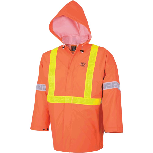 R85 Element FR FR 3-Piece Safety Rain Suit, PVC, Small, High-Visibility Orange Pathway Supply LP