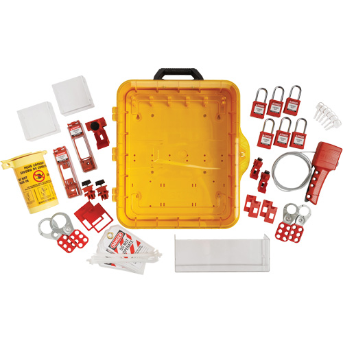 Station de cadenassage &eacute;lectrique avec cadenas de s&eacute;curit&eacute; en nylon utilisant des cl&eacute;s diff&eacute;rentes, Cadenas Plastique, Capacit&eacute; de 60, Cadenas Compris Pathway Supply LP