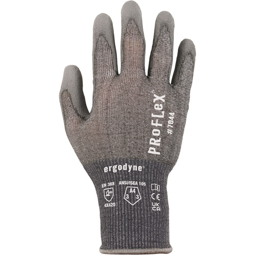 ProFlex 7025 Cut-Resistant Gloves, Size Small, 18 Gauge, Polyurethane Coated, Nylon/HPPE/Spandex Shell, ASTM ANSI Level A2/EN 388 Level B Pathway Supply LP