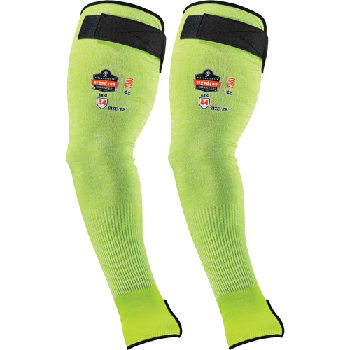 ProFlex 7941-PR Cut-Resistant Protective Arm Sleeve, TenaLux, 18", ASTM ANSI Level A4/EN 388 Level D, High Visibility Lime Pathway Supply LP