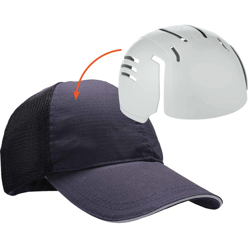Skullerz 8946 Standard Baseball Cap with Bump Cap Insert, Navy Blue Pathway Supply LP