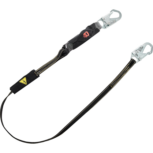Longe &agrave; amortisseur d'&eacute;nergie pour le soudage V-Series, 6', Point d'ancrage &agrave; Crochet mousqueton, Crochet mousqueton aux jambes, Kevlar/M&eacute;tal/Nylon Pathway Supply LP