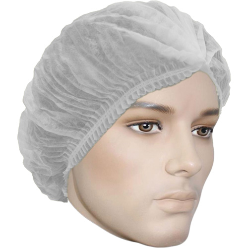 Cova-Cap Pleated Bouffant Cap, Polypropylene, 21", White Pathway Supply LP