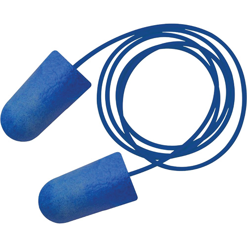 Bouchons d'oreilles biosourc&eacute;s d&eacute;tectables par le m&eacute;tal Food Pro Bullet BioSoft, Avec cordon, Taille unique, Vrac - Boîte, NRR dB 32 Pathway Supply LP