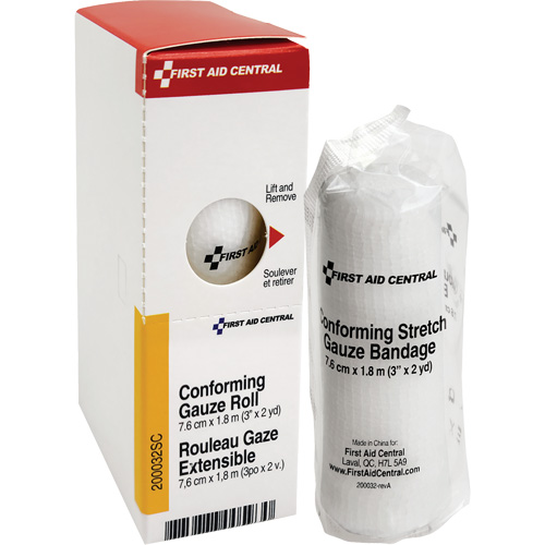 Recharge de bandage en gaze &eacute;tirable et conforme SmartCompliance, Rouleau, 6' lo x 3" la, St&eacute;rile, Dispositif m&eacute;dical Classe 1 Pathway Supply LP