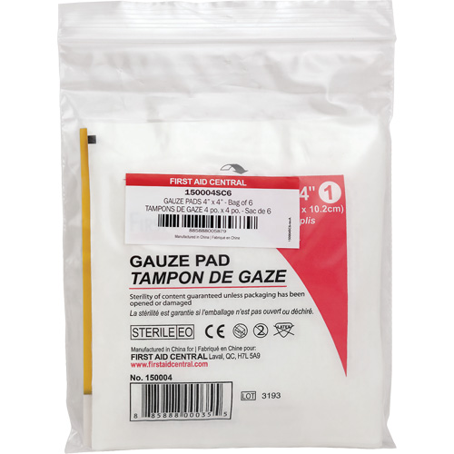 Recharge de gaze SmartCompliance, Tampon, 4" lo x 4" la, St&eacute;rile, Dispositif m&eacute;dical Classe 1 Pathway Supply LP