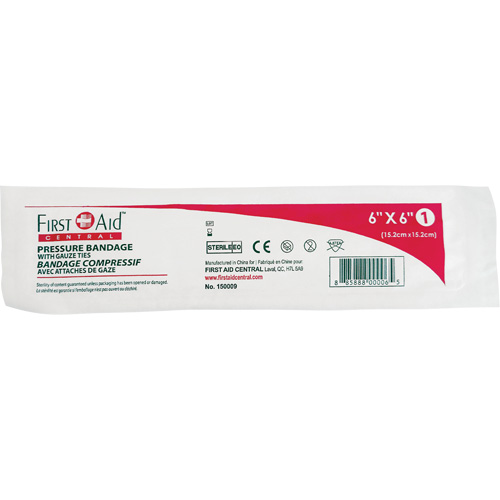 Sterile Compress Pressure Bandage, 6" L x 6" W Pathway Supply LP