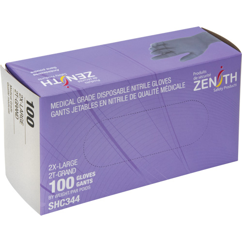Medical Grade Disposable Gloves, 2X-Large, Nitrile, 6-mil, Powder-Free, Black, Class 2 Pathway Supply LP
