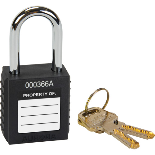 Lock for Lockouts, Safety Padlock, Keyed Different, Thermoplastic, 1-1/2" Width Pathway Supply LP