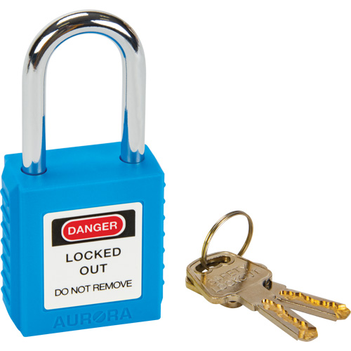 Verrouillage pour les consignations, Cadenas de s&eacute;curit&eacute;, Cl&eacute;s diff&eacute;rentes, Thermoplastique, Largeur de 1-1/2" Pathway Supply LP