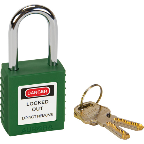 Verrouillage pour les consignations, Cadenas de s&eacute;curit&eacute;, Cl&eacute;s diff&eacute;rentes, Thermoplastique, Largeur de 1-1/2" Pathway Supply LP