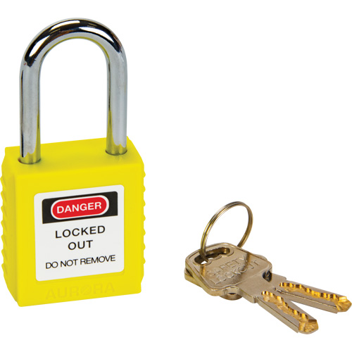 Lock for Lockouts, Safety Padlock, Keyed Different, Thermoplastic, 1-1/2" Width Pathway Supply LP