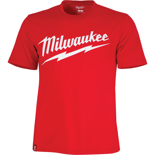 Heavy-Duty Short-Sleeved T-Shirt with Milwaukee&reg; Logo, Men's, Small, Red Pathway Supply LP