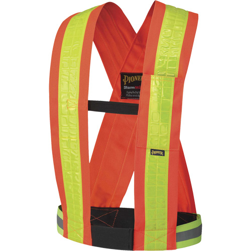 5593 Safety Sash, High Visibility Orange, Yellow Reflective Colour, One Size Pathway Supply LP