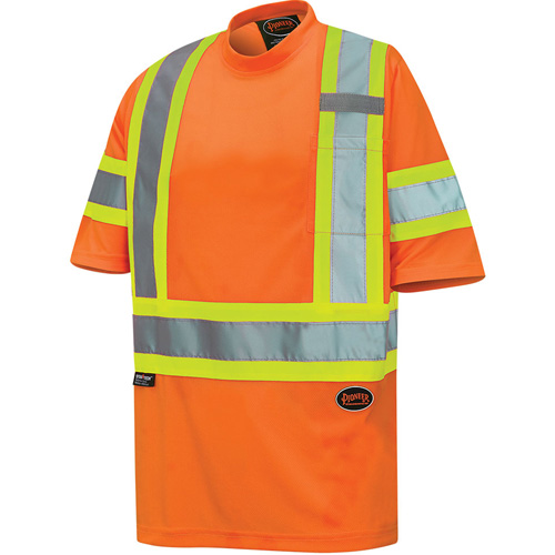 6970 T-shirt de s&eacute;curit&eacute; en il-de-perdrix, Polyester, T-petit, Orange haute visibilit&eacute; Pathway Supply LP