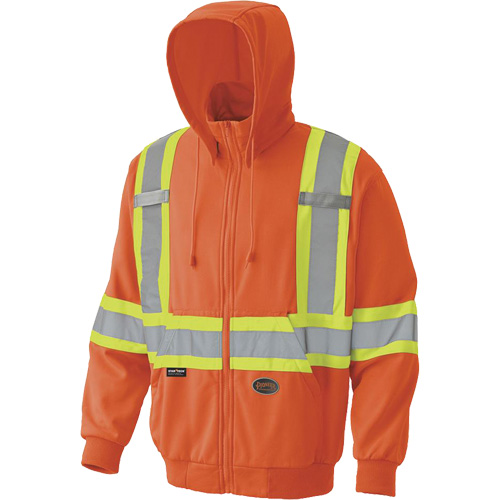 6940 Zip Style Hoodie, Small, High Visibility Orange Pathway Supply LP