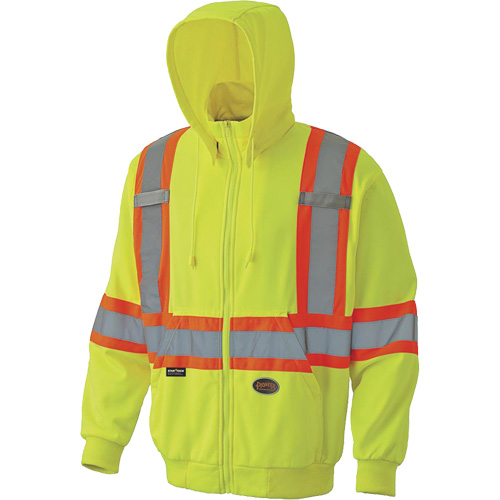 6941 Zip Style Hoodie, X-Small, High Visibility Yellow Pathway Supply LP