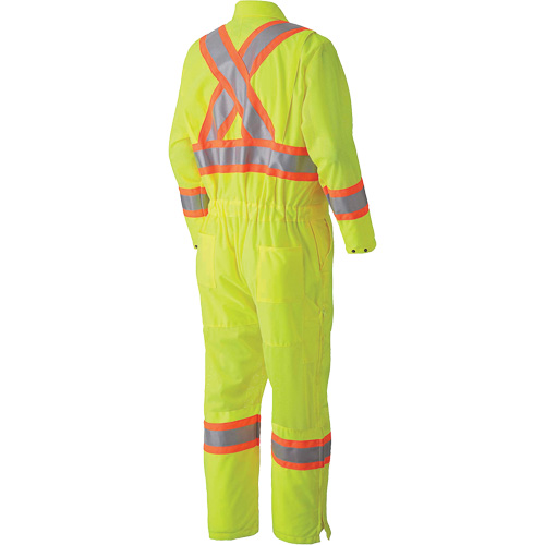 5999A Traffic Safety Coveralls, X-Small, High Visibility Lime-Yellow Pathway Supply LP
